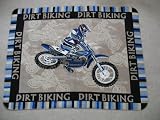 Motocross Dirt Bike Fleece Throw Blanket