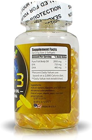 Fish Oil - High Potency (600mg Omega-3s Per Softgels), 1000mg, 90 Softgels