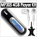 Coby MP305-4GB USB Stick MP3 Player With LCD and FM Kit With Coby CVE92 Super Bass Digital Sound Ear