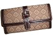 Nine West Checkbook Wallet Khaki/Java Formula 9 Jacquard