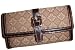 Nine West Checkbook Wallet Khaki/Java Formula 9 Jacquard