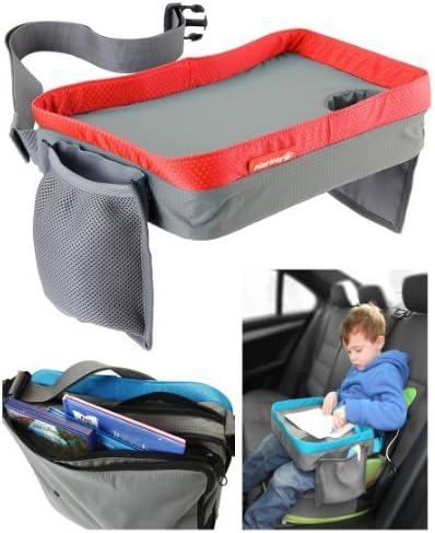 Kids Travel Play Tray - Childrens Car Seat Buggy Pushchair Lap Tray (Red) Color: Red Model: (Newborn, Child, Infant)