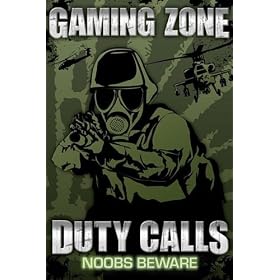 Duty Calls Gaming Zone Call of Duty Xbox 360 Video Game Poster 24 x 36 inches