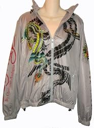 Men's Ed Hardy Wind Breaker Hoodie Available in Several Sizes