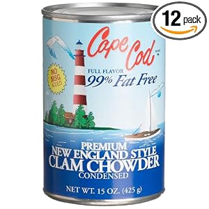 Chincoteague Seafood 99% Fat Free New England Clam Chowder, 15-Ounce Cans (Pack of 12) by Chincoteague Seafood