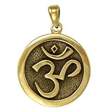 Bronze Om Aum Pendant - Buddhism Buddhist Jewelry