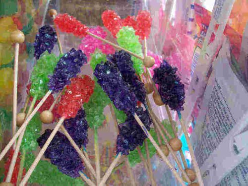Candy Crystal Rock Sticks Assorted Wrapped, 60 pieces per unit by Candy Zone