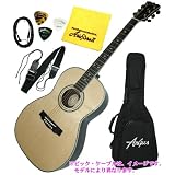 【29％OFF！４点セット！】 Argus ( アーガス ) AN-80 / N ( ナチュラル ) スプルース単板トップ FISHMANプリアンプ搭載エレアコ Argus刺繍ロゴ入りギグケース付