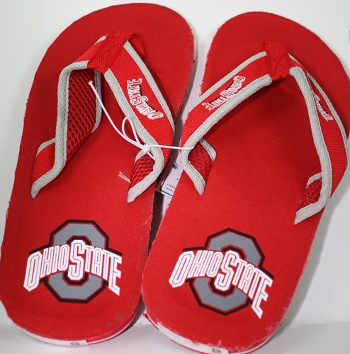 Ohio State Buckeyes NCAA Contoured Flip Flop Sandals - M