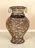 Uniquely Handmade WICKER Metal SEA GRASS VASE
