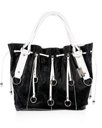 bebe Contrast Zipper Tote from bebe.com
