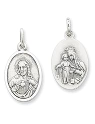 Sterling Silver Sacred Heart of Jesus Medal