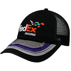 Chase Authentics Denny Hamlin Black Bubble Mesh Adjustable Trucker Hat