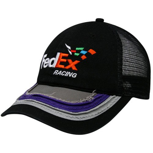 Chase Authentics Denny Hamlin Black Bubble Mesh Adjustable Trucker Hat