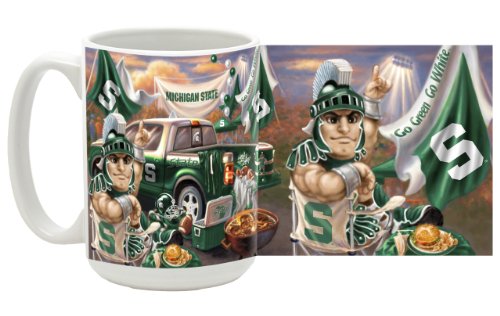 NCAA Michigan State University 15-Ounce Tailgate Series Ceramic Mug