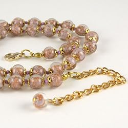 Handmade Murano Glass Bead Necklaces - Angela Pink