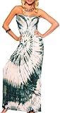 Sexy Colorful Printed Maxi Strapless Long Summer Sun Dress