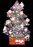 クリスマスカード 光る・メロディ ツリーにサンタ JXPM44-9