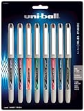 uni-ball Vision, Stick Needle, Fine-Point Rollerball Pens, 8 Colored Ink Pens (1734916)