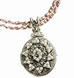 Etched Locket Silver Natural Seed Pearl Pendant w. Lavender Double Strand Cultured Pearl Chain - Dahlia Vintage Collection Etched Locket Silver Natural Seed Pearl Pendant w. Lavender Double Strand Cultured Pearl Chain - Dahlia Vintage Collection