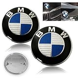 1986-1992 BMW E30 3-Series M3 Carbon Blue Hood - Trunk 82mm Emblems Set by BMW
