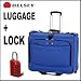 Delsey Helium Fusion Trolley Garment Bag Sky Blue + Wordlock TSA Approved Combination Luggage Lock Uses Words Not Numbers in Red - Delsey ADEL22253BDK1