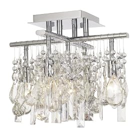Luminous 14" Wide Semi-Flushmount Crystal Light