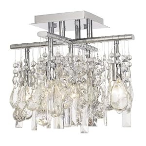 Luminous 14 Wide Semi-Flushmount Crystal Light