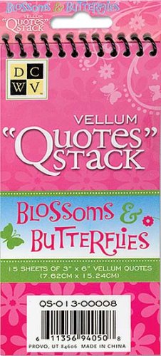 DCWV Vellum Quotes Stack, 3-inch by 6-inch-Blossoms 
