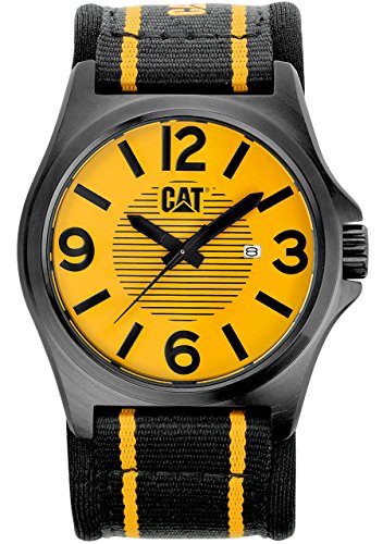 CAT Men's PK16161731 DP XL Yellow Analog Dial with Yellow and Black Nylon Strap Watch