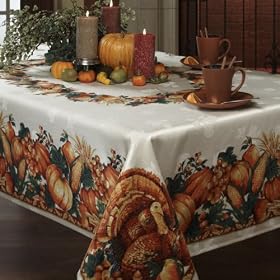 Benson Mills Harvest Splendor Engineered Printed Fabric Tablecloth, 60-Inch-by-104 InchHarvest Splendor, Engineered Printed Tablecloth