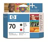 HP 70 Matte Black and Red Printhead Use In Selected Hp Designjet Printers
