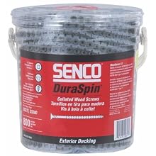 Senco 08D250W DuraSpin Screw Number 8 by 2-1/2-Inch All Purpose Exterior Wood Collated Screw (800 per Box)