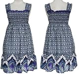 FUN & FLIRT Multi-Color Shirred Dress