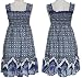 FUN & FLIRT Multi-Color Shirred Dress