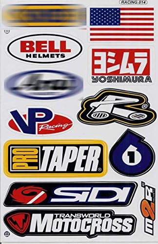 Sponsor Motocross Racing Tuning Motorbike Decal Sticker Sheet C236