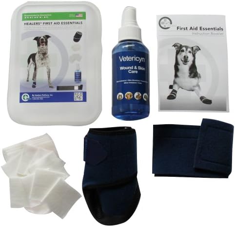 HEALERS PETCARE First Aid Essentials Kit with Vetericyn Spray for Pets, Hard Case, Small