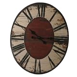 Wilco Imports Large Oval Wall Clock 24.25-inch x 2.5-inch x 29.25-inch