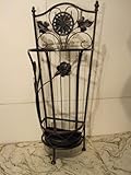 Brown Metal Wrought Iron Umbrella Holder Stand