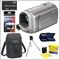 Sony DCR-SX40 Palm-Sized Camcorder in Silver + 4GB Memory Stick + Sony Camcorder Case + Camcorder Accessory Kit