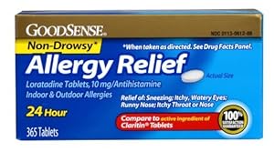 Good Sense Allergy Relief Loratadine Tablets, 10 mg, 365 Count