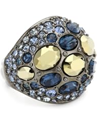 Judith Leiber Jewelry Fancy Cut and Pave Crystal Ring, Size 7