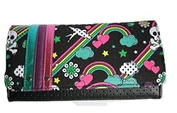 Goth Girl Skulls and Rainbow Wallet
