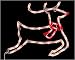 Outdoor Living : 17" Lighted Reindeer Christmas Window Silhouette Decoration