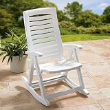 BrylaneHome Foldable Rocking Chair (WHITE,0)