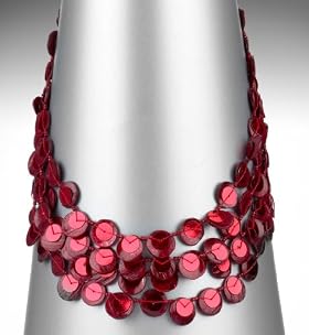 Multi-Strand Sequin Shell Necklace