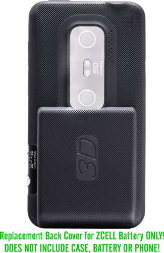 Laza HTC Evo 3d Extended Replacement Back Cover (Cover Only/ Extended Battery,phone Case, and Phone Not Included)