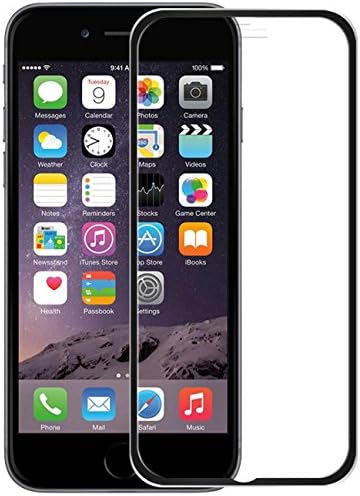 Iphone 6s Screen Protector,[titanium Alloy + Tempered Glass] New Titanium Alloy Edge Full Covered Premium Tempered Glass Screen Protector for Iphone 6/6s 4.7 Inches ( (titanium Edge)Black)