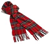 V Fraas Mens Cashmink 12x72 Tartan Muffler