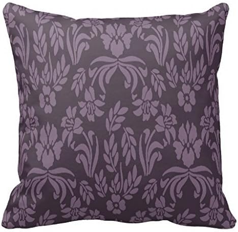 Chic Purple Floral Damask Accent 18*18 pillow Case